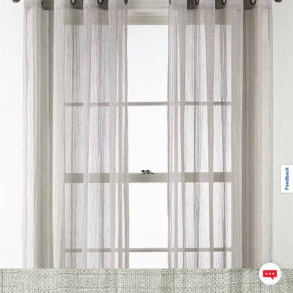 Regal Home Glimmer Metallic Sheer Grommet Top Curtain Panels (Qty:2) 50x84 Gray - Picture 5 of 9